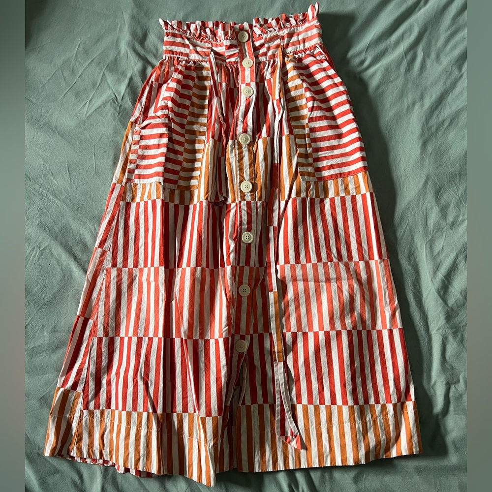 Who What Wear Striped Skirt